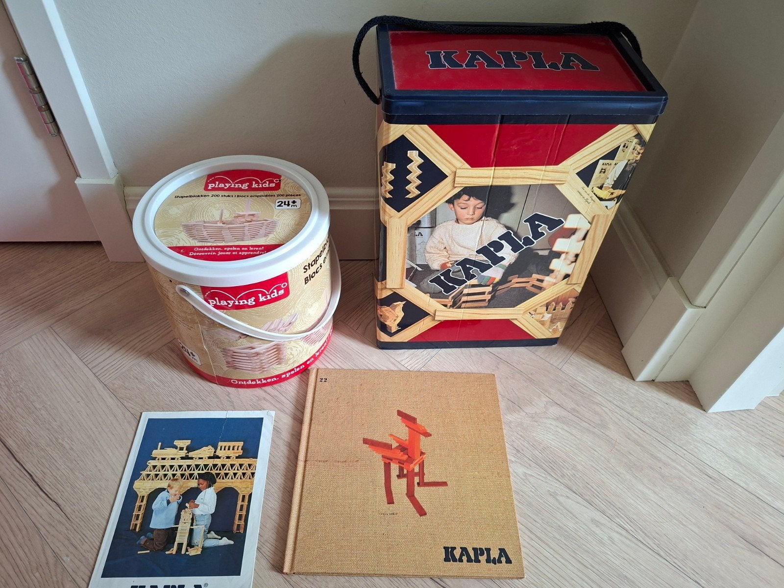 Kapla en Playing Kids stapelblokken set, Ophalen of Verzenden, Gebruikt, Overige merken