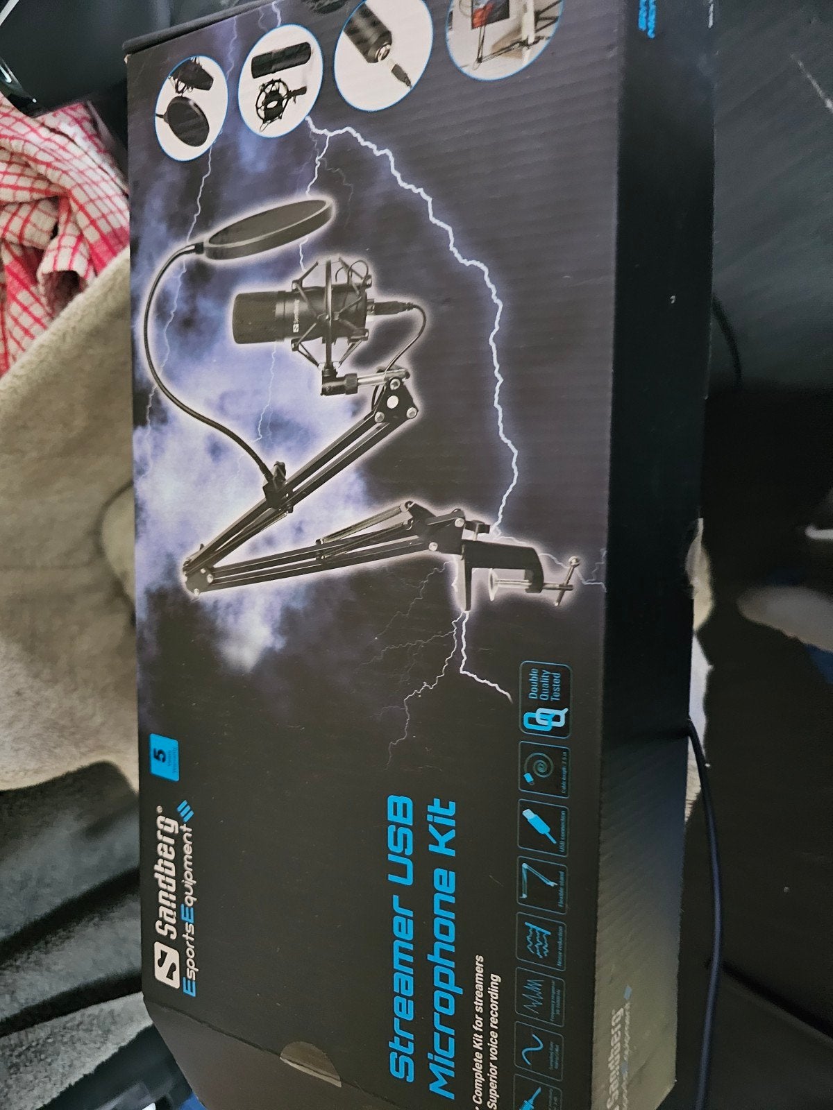 Sandberg streamer usb microphonekit, Muziek en Instrumenten, Microfoons, Ophalen of Verzenden, Zo goed als nieuw, Studiomicrofoon
