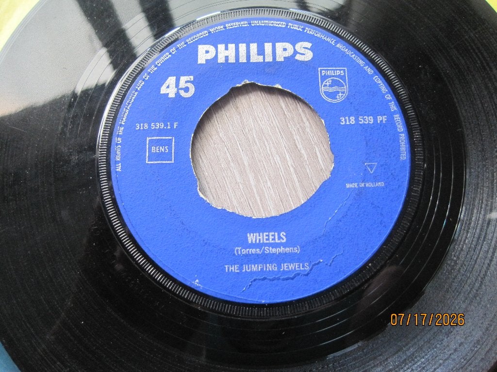 The Jumping Jewels   -  Wheels, Cd's en Dvd's, Vinyl Singles, Gebruikt, Originele persing, 7 inch, Ophalen of Verzenden