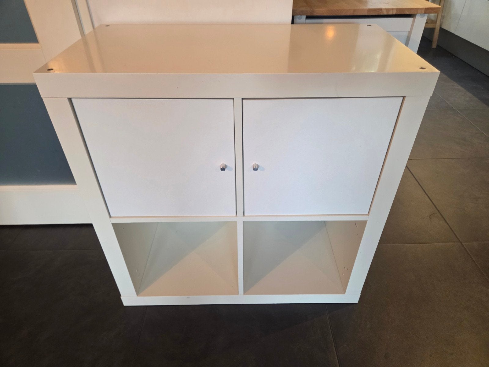 Ikea Kallax kast met deurtjes en open vakken, Ophalen, Gebruikt