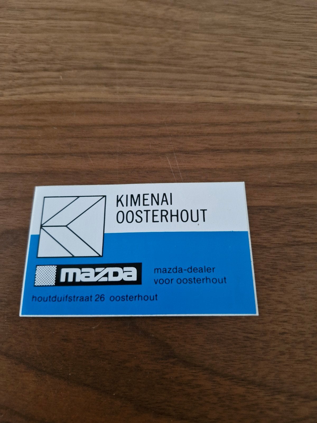 420 Vintage Mazda Kimenai Oosterhout Sticker, Verzamelen, Ophalen of Verzenden