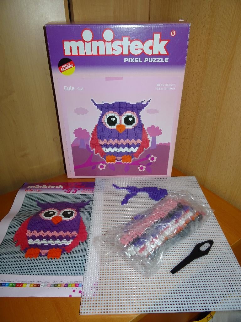 Ministek pixel puzzle uil, Hobby en Vrije tijd, Ophalen of Verzenden, Zo goed als nieuw, Box-set