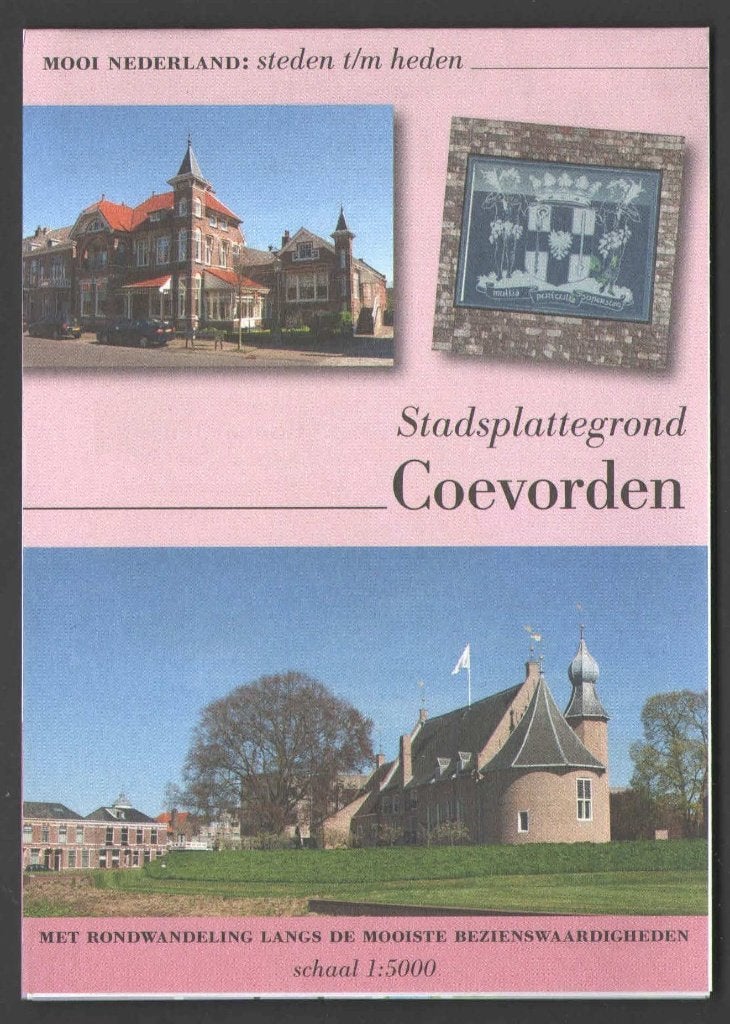 Stadsplattegrond met Wandelroute: Coevorden, 2000 tot heden, Ophalen of Verzenden, Nederland, Landkaart