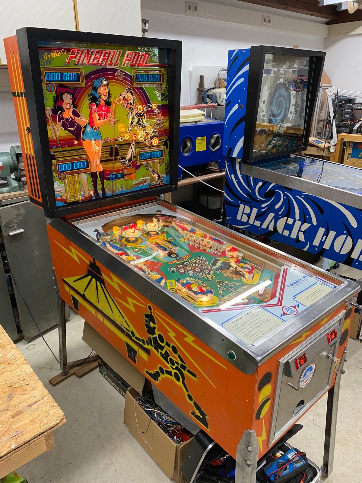 Gottlieb Pinball Pool Flipperkast - Volledig Gereviseerd, Ophalen, Elektronisch, Gottlieb, Zo goed als nieuw
