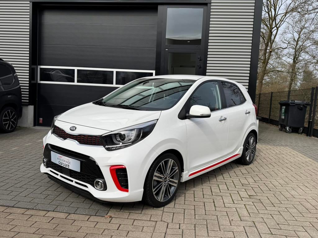 Kia Picanto 1.2 CVVT GT-line automaat navigatie leer carplay, Auto's, Kia, Bedrijf, Picanto, ABS, Achteruitrijcamera, Adaptieve lichten