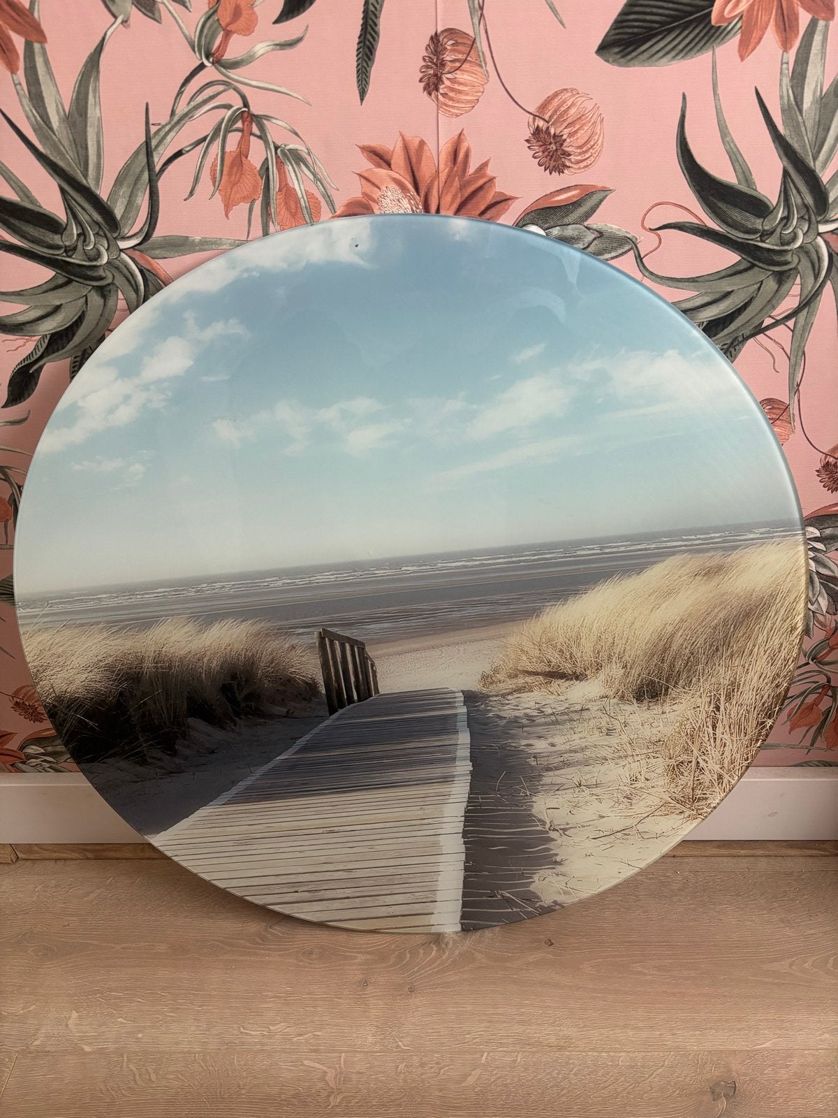 Rond Schilderij Strand met Duinen - 70 cm Doorsnee, Ophalen, Schilderij