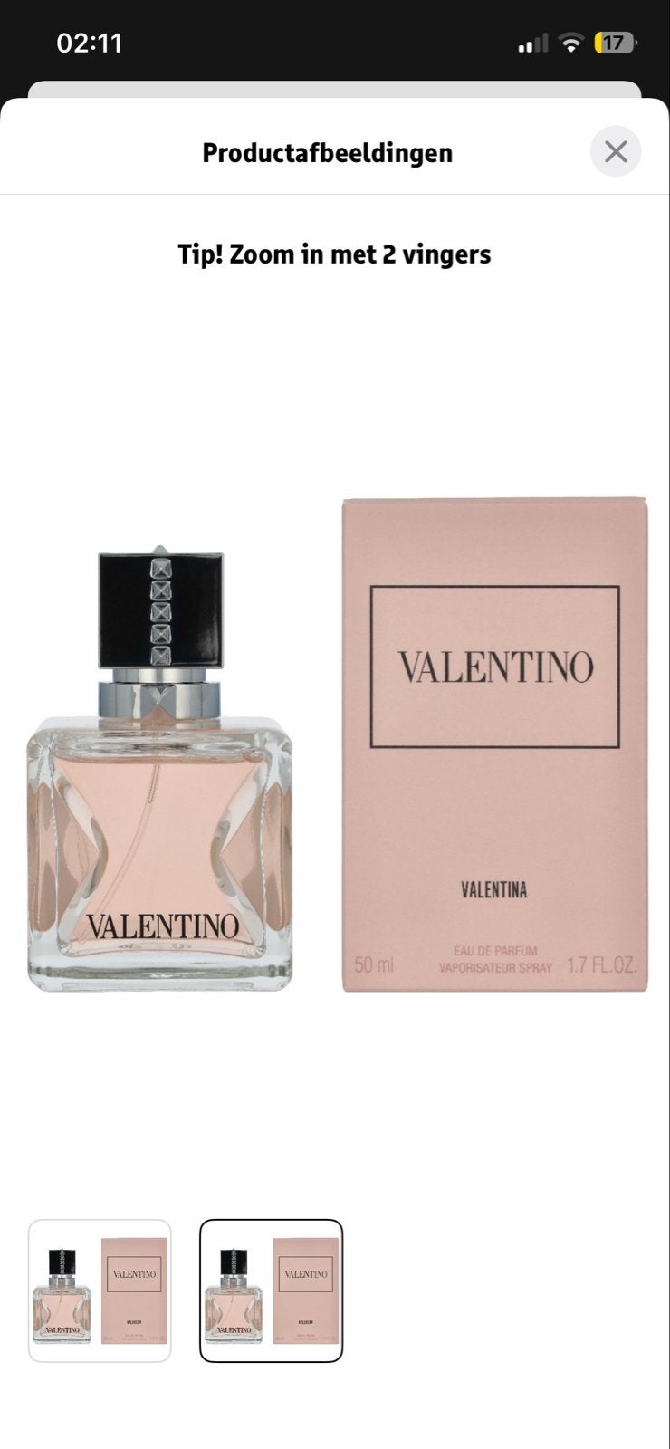 Valentino Valentina Eau de Parfum 50 ml nieuw, Ophalen of Verzenden, Zo goed als nieuw