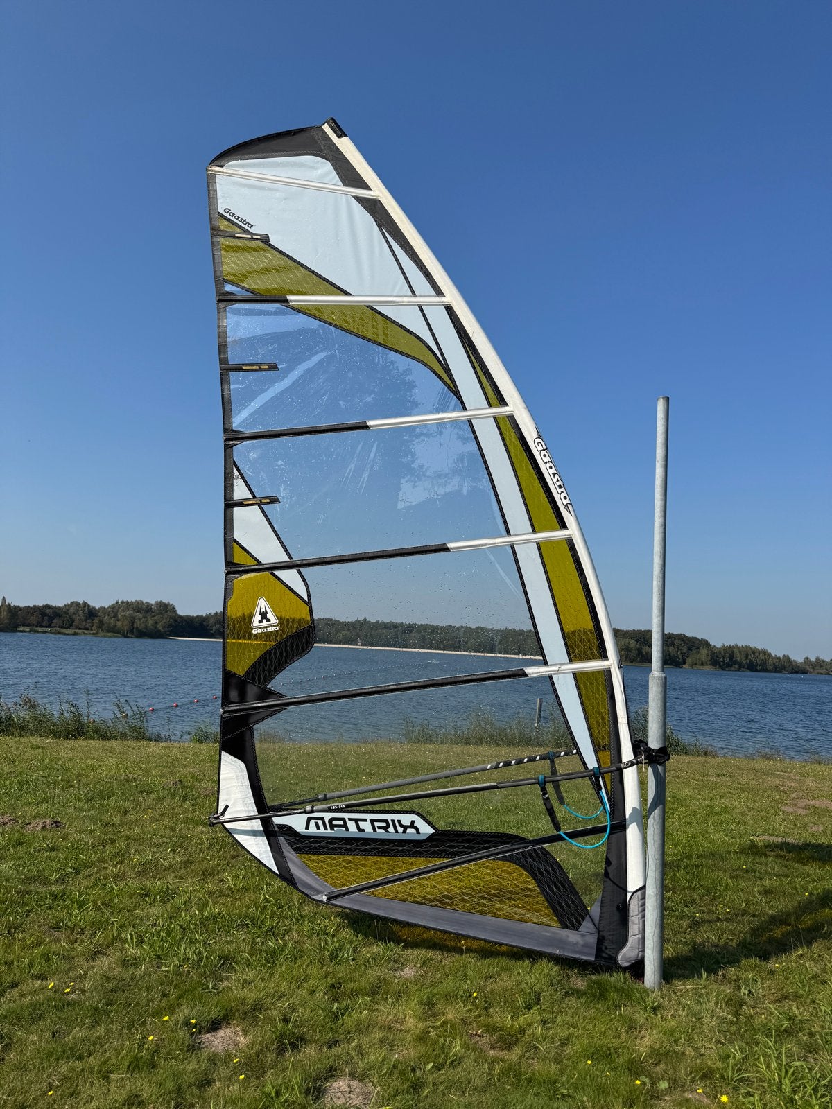 Gaastra Matrix 8.5m² en Mast 490cm 75% Carbon, Ophalen, Met mast, Gebruikt, Gaastra