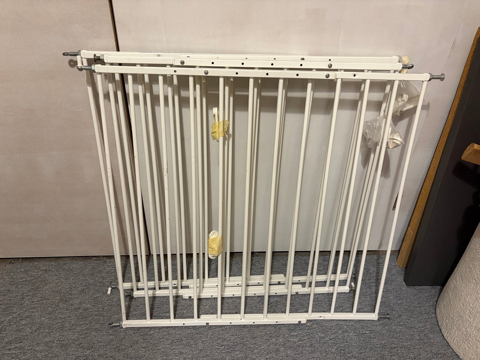 3x Wit metalen veiligheidshekje voor kinderen, Ophalen, Gebruikt, Klemhekje, Metaal of IJzer