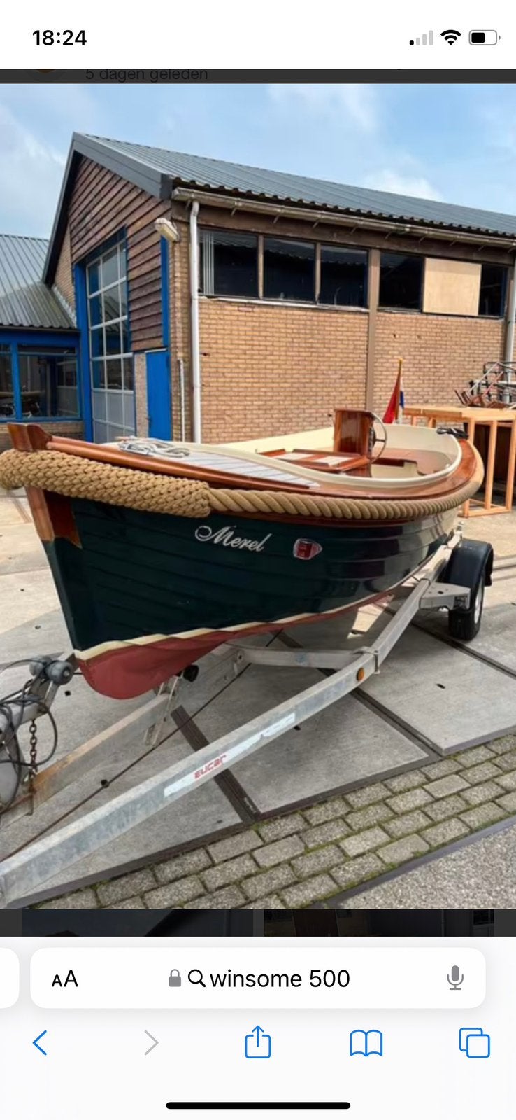 Motorsloep Winsome 500 Vetus diesel, Binnenboordmotor, Tot 1.00 meter, Diesel, 5 m