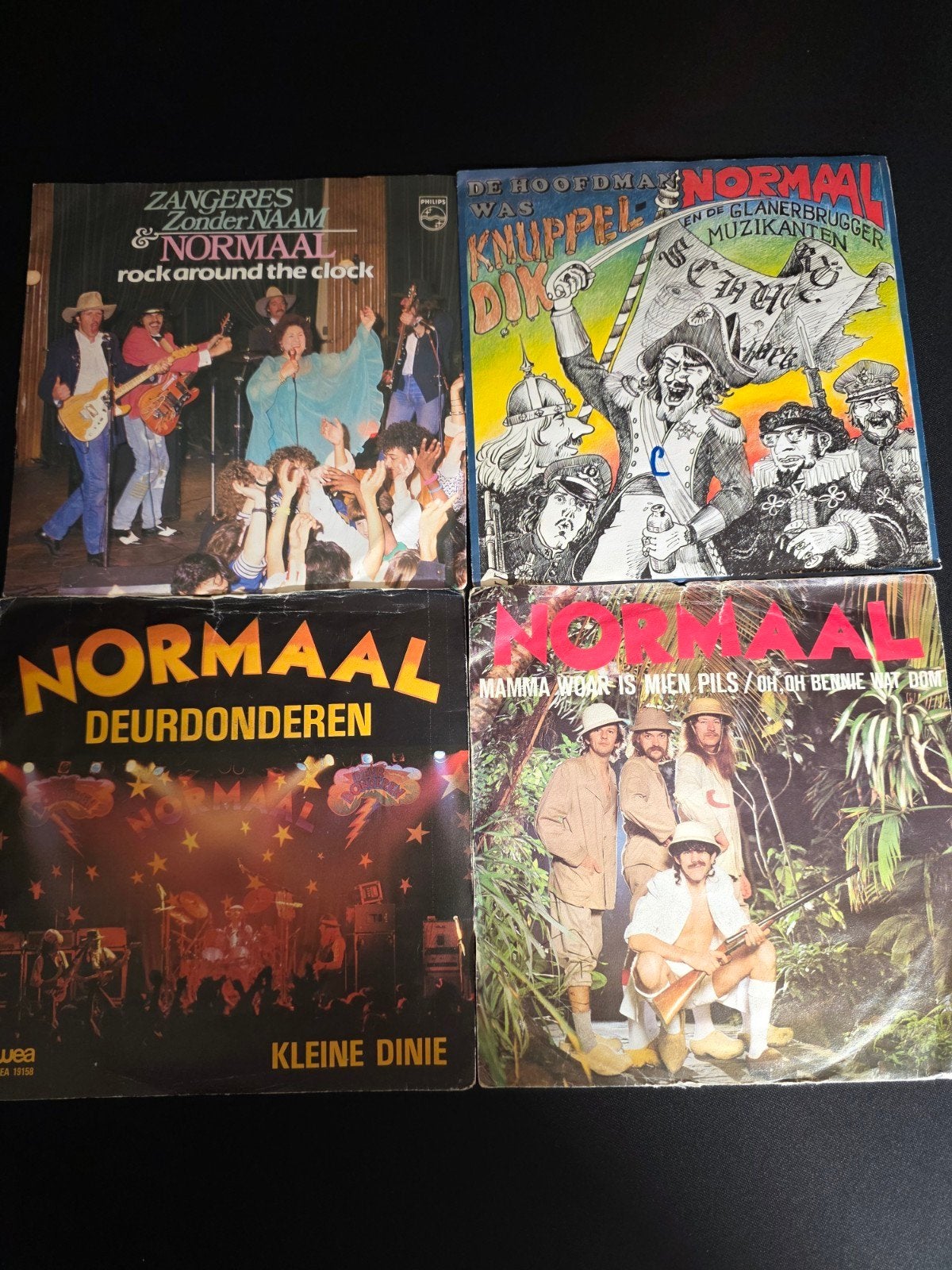 4 singles van Normaal, Gebruikt, 7 inch, Ophalen of Verzenden, Fotohoes