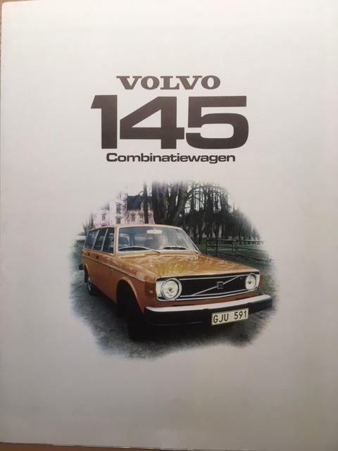 Autofolder/Brochure      Volvo 145 Combinatiewagen  1974  NL, Ophalen of Verzenden, Zo goed als nieuw, Volvo