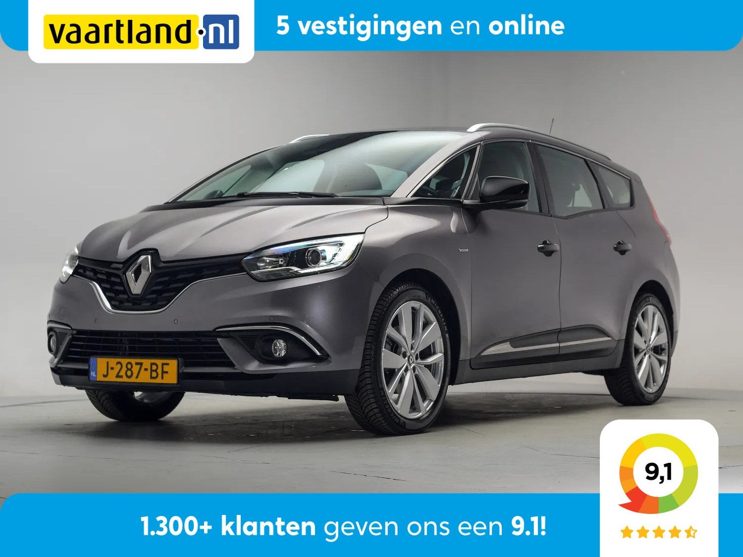 Renault Grand Scénic 1.3 TCe Limited 7 pers. [ Navi Trekhaa, Auto's, 4 cilinders, 7 stoelen, Origineel Nederlands, Bedrijf