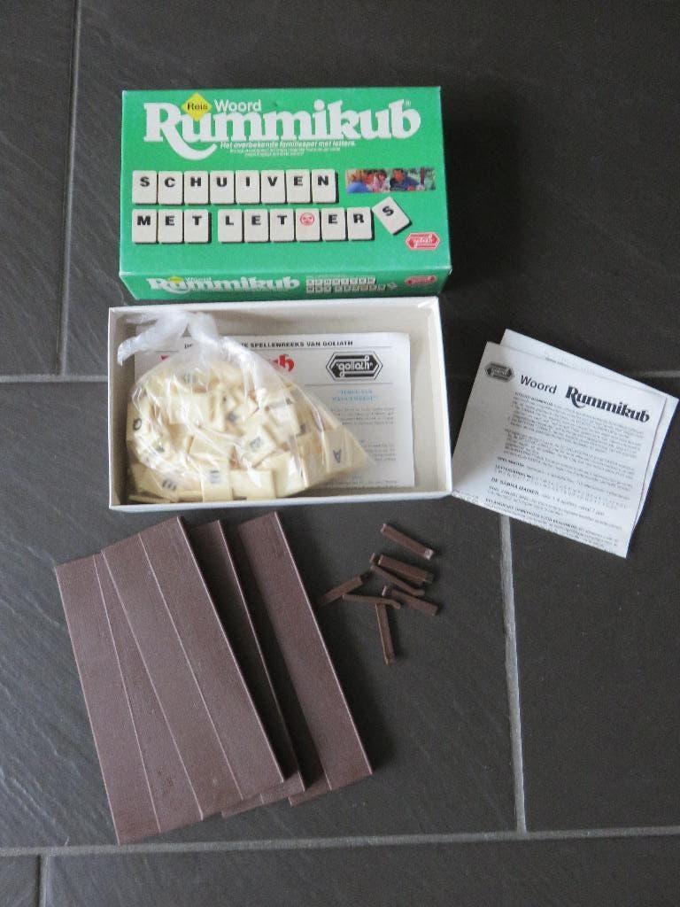Woord rummikub het reisspel met letters, vanaf 8 jaar, Hobby en Vrije tijd, Ophalen of Verzenden, Gebruikt