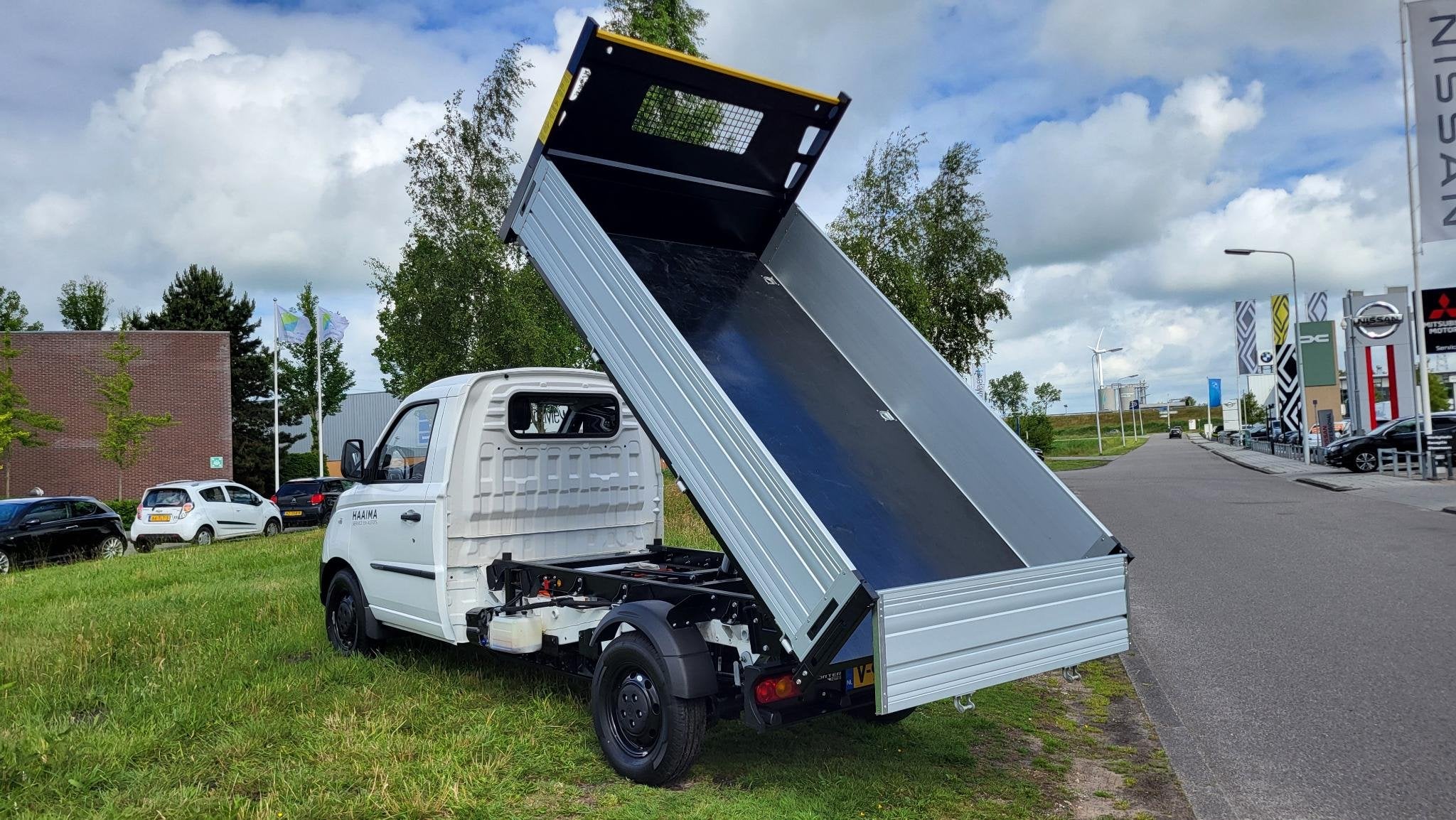 Piaggio Porter NPE BEV 42 kWh | Airco | Kipper laadbak | Par, Auto's, Bestelauto's, Piaggio, Stof, 82 pk, Wit