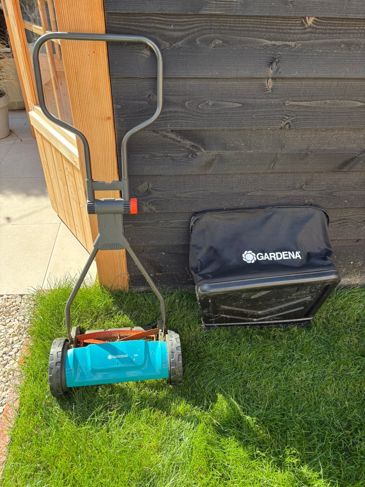 Gardena grasmaaier, Ophalen, Zo goed als nieuw, Handgrasmaaier