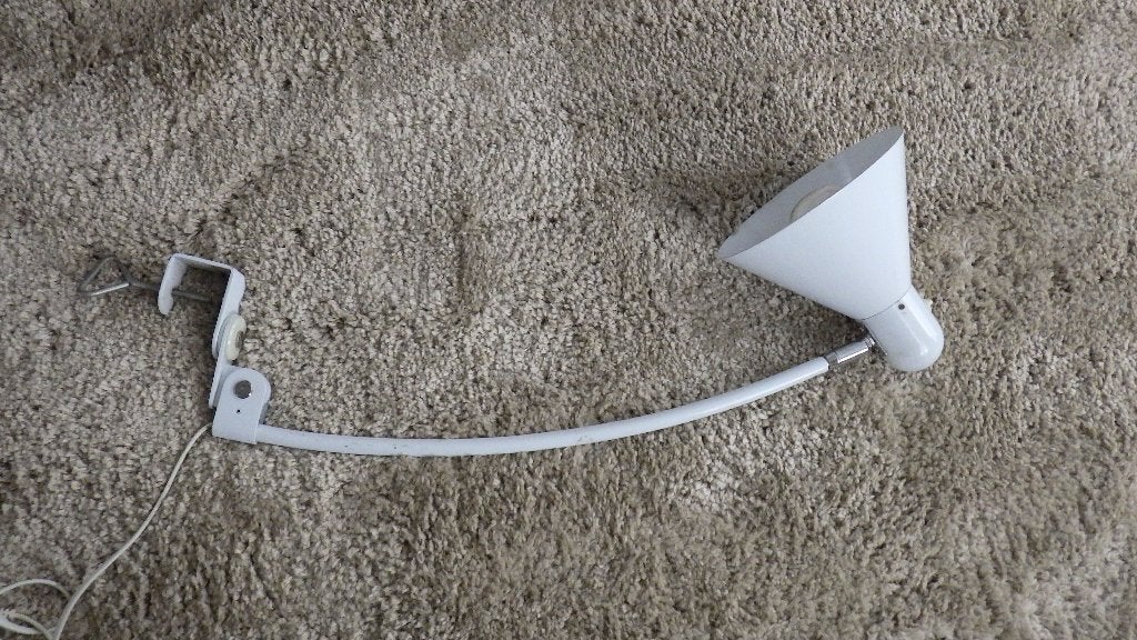 mooie Ikea 'klem'-tafellamp, Overige typen, Gebruikt, Vintage, Metaal