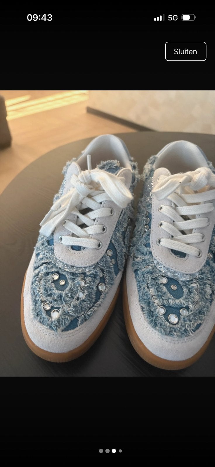 Liu Jo sneakers  met steentjes, Kleding | Dames, Ophalen of Verzenden, Zo goed als nieuw, Blauw, Sneakers of Gympen