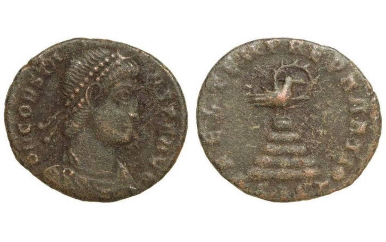Romeinse Follis, 336-350 AD, Ophalen of Verzenden, Overige landen