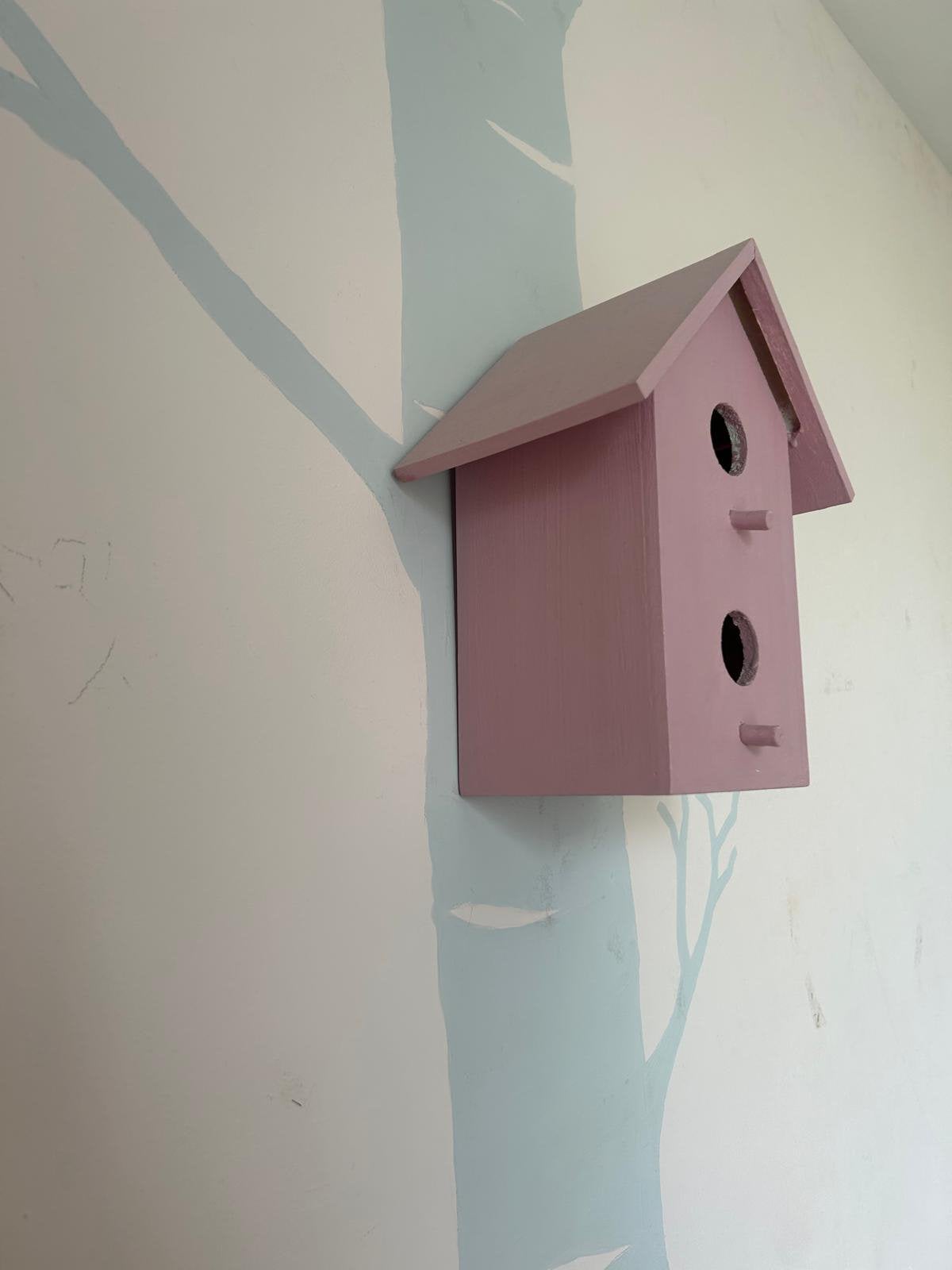 Vogelhuis wandlampje 2 stuks, Huis en Inrichting, Lampen | Wandlampen, Roze, Ophalen of Verzenden, Zo goed als nieuw, Wandlamp
