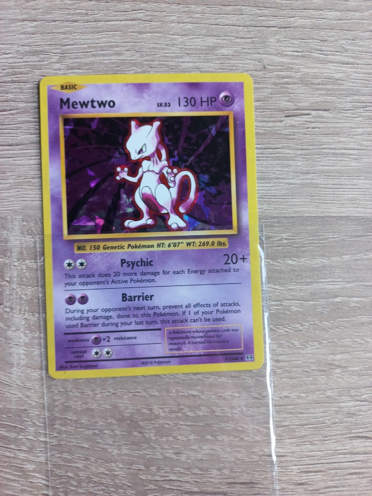Mewtwo Pokémon kaart - Holo - Basic - 130 HP, Ophalen of Verzenden