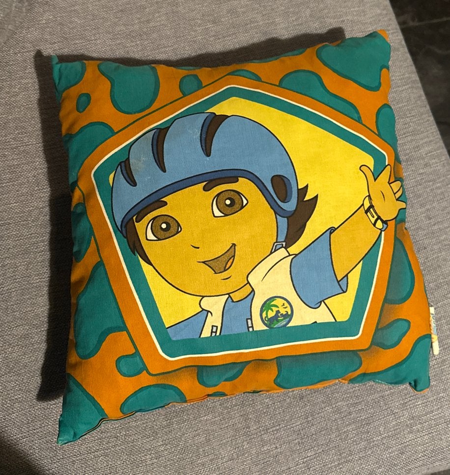 Go Diego Go! Sierkussen voor Kinderkamer, Gebruikt, Meerkleurig, Afneembare hoes, Vierkant