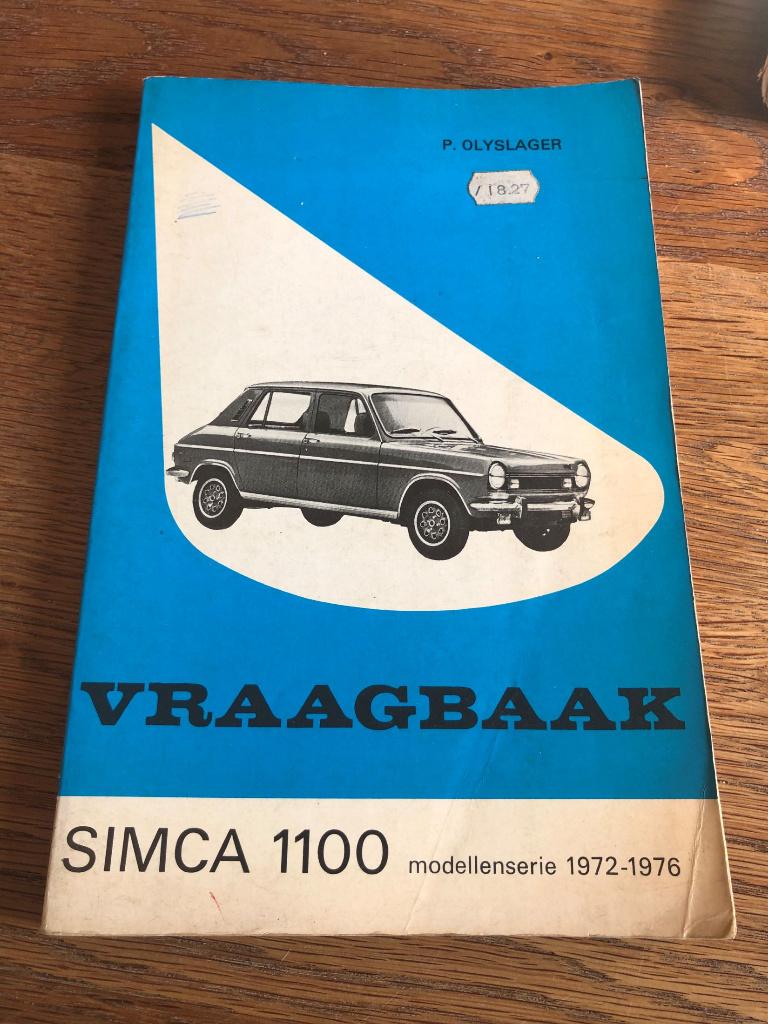 P. Olyslager Vraagbaak Simca 1100 LS GLS Spécial TL Coach, Ophalen of Verzenden