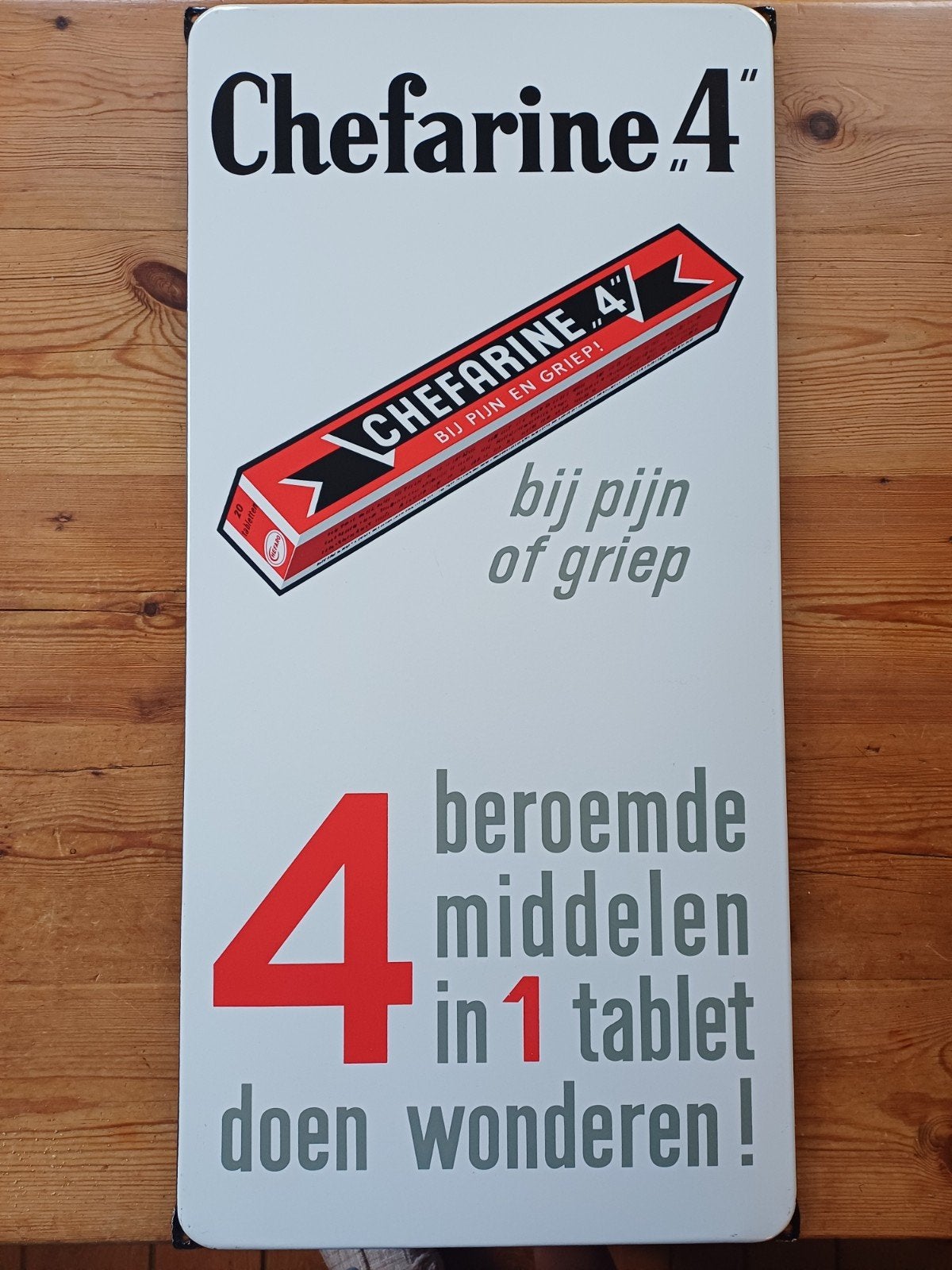 emaille bord chefarine 4, Ophalen of Verzenden