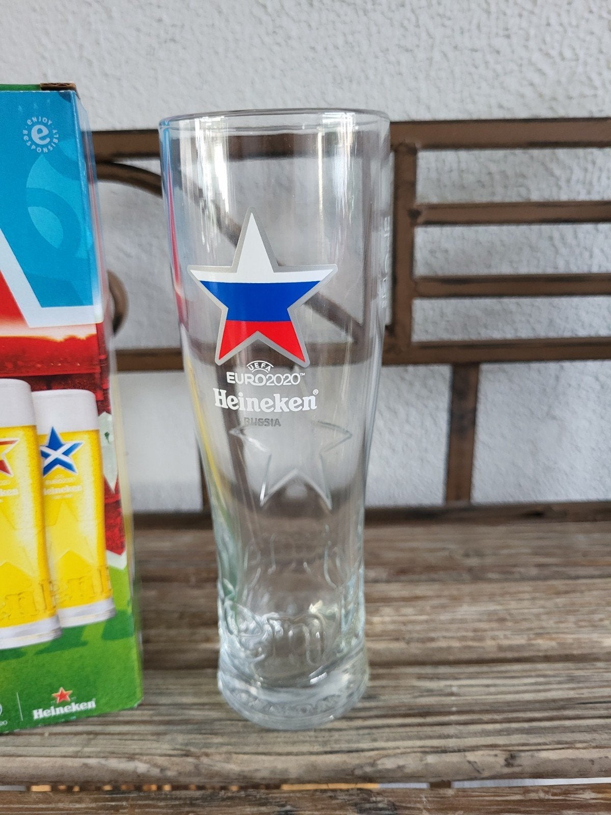 Heineken EURO 2020 Rusland Bierglas, Verzamelen, Glas en Borrelglaasjes, Nieuw, Ophalen
