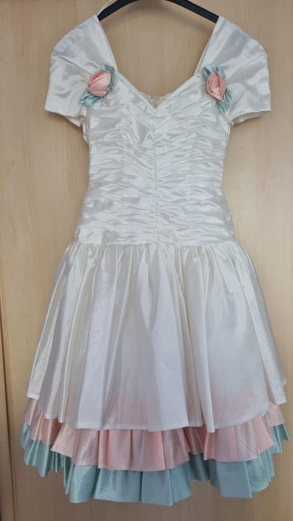 Korte trouwjurk ook leuk voor fantasy fairs of toneel/theate, Trouwjurk, Wit, Ophalen of Verzenden, Onbekend
