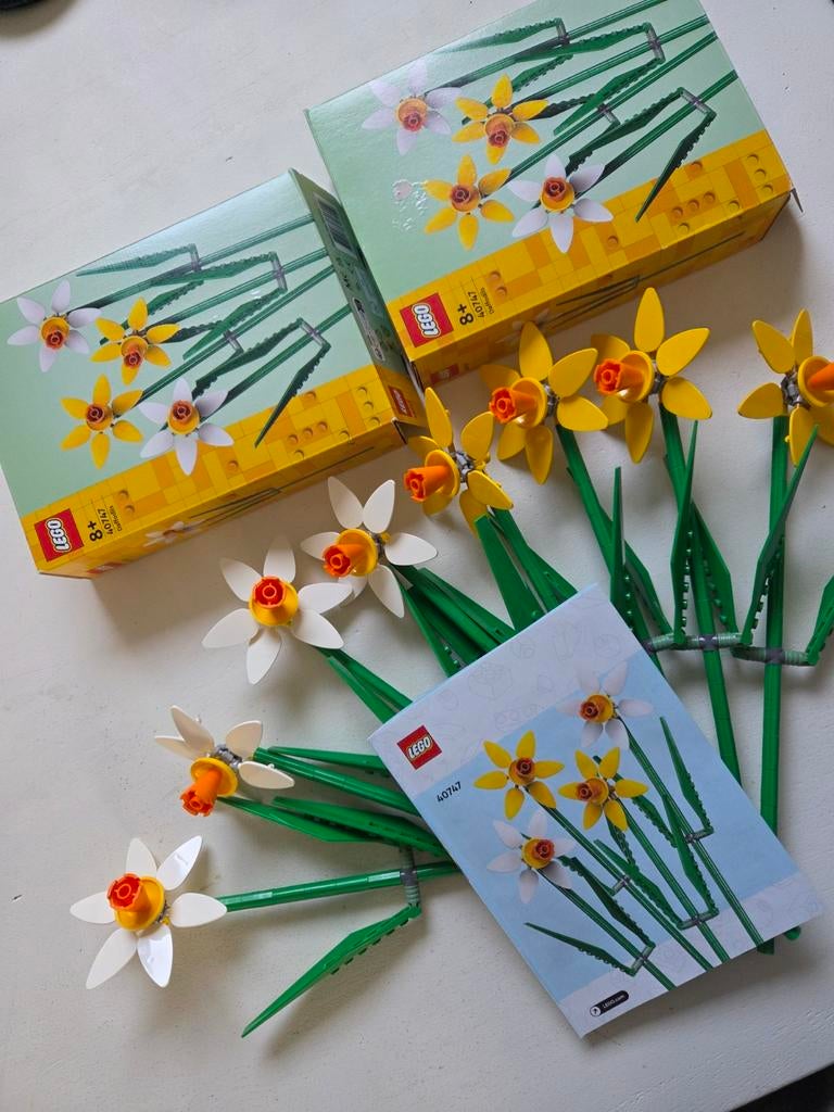 Lego Narcissen 40747 - Twee complete sets, Overige thema's, Lego, Compleet, Ophalen of Verzenden