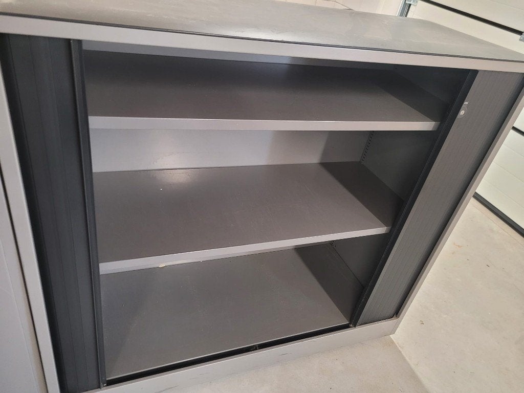Archiefkast 2x aluminium met roldeurkast kantoor kast schuif, Huis en Inrichting, Ophalen, Gebruikt, 100 tot 150 cm, 100 tot 150 cm