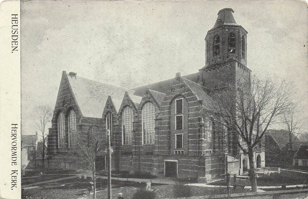703-104-029 Heusden Hervormde Kerk, Verzamelen, Ophalen of Verzenden, Voor 1920, Noord-Brabant