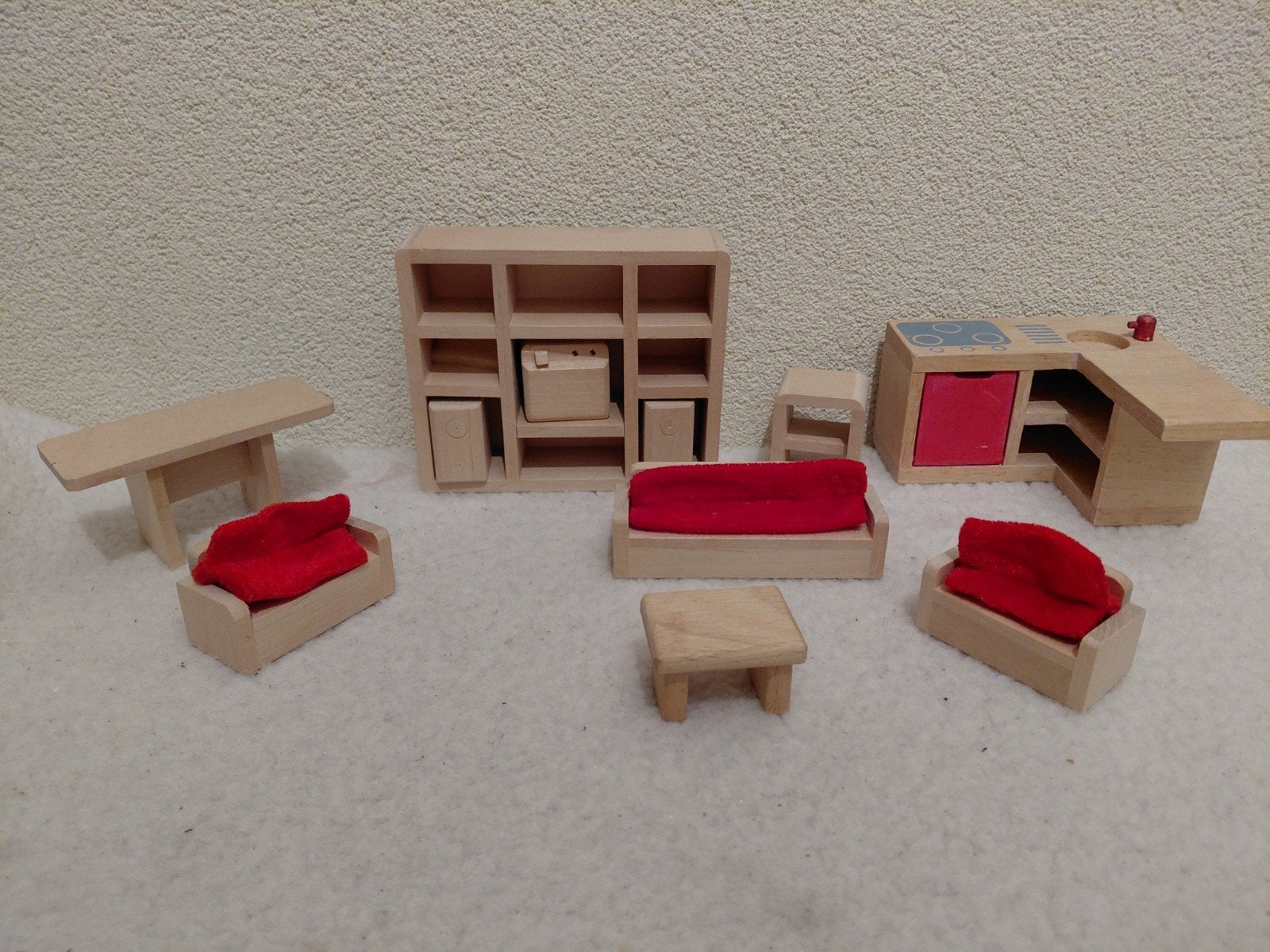 Leuke set Houten Poppenhuis Meubels .❤️, Kinderen en Baby's, Speelgoed | Poppenhuizen, Ophalen of Verzenden, Gebruikt, Poppenhuis