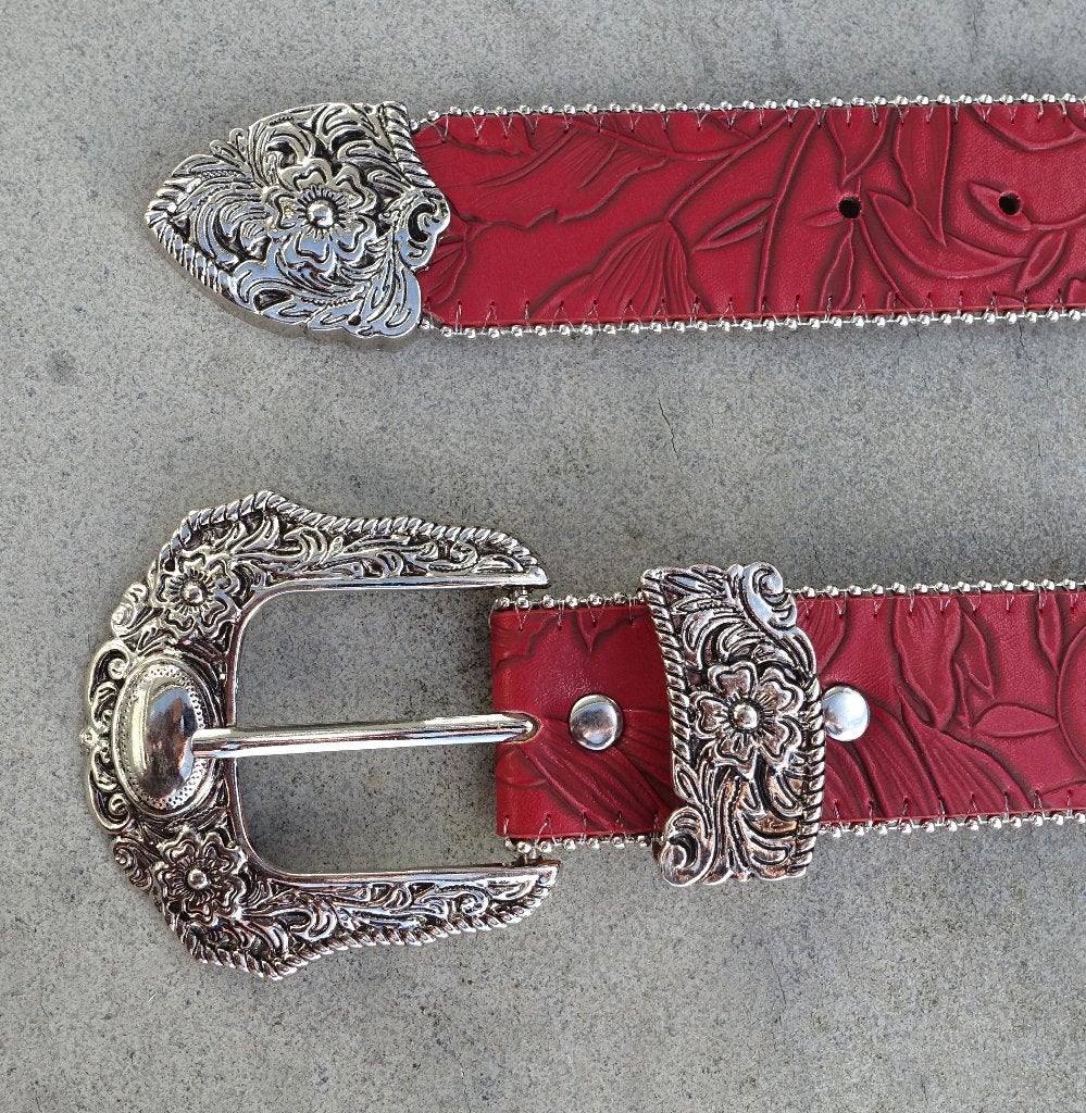 damesriem 158-2 / 95 x 3,7 cm in wijnrood - nieuw ongedragen, 3 tot 5 cm, Echt leder, Heupriem, Ophalen of Verzenden