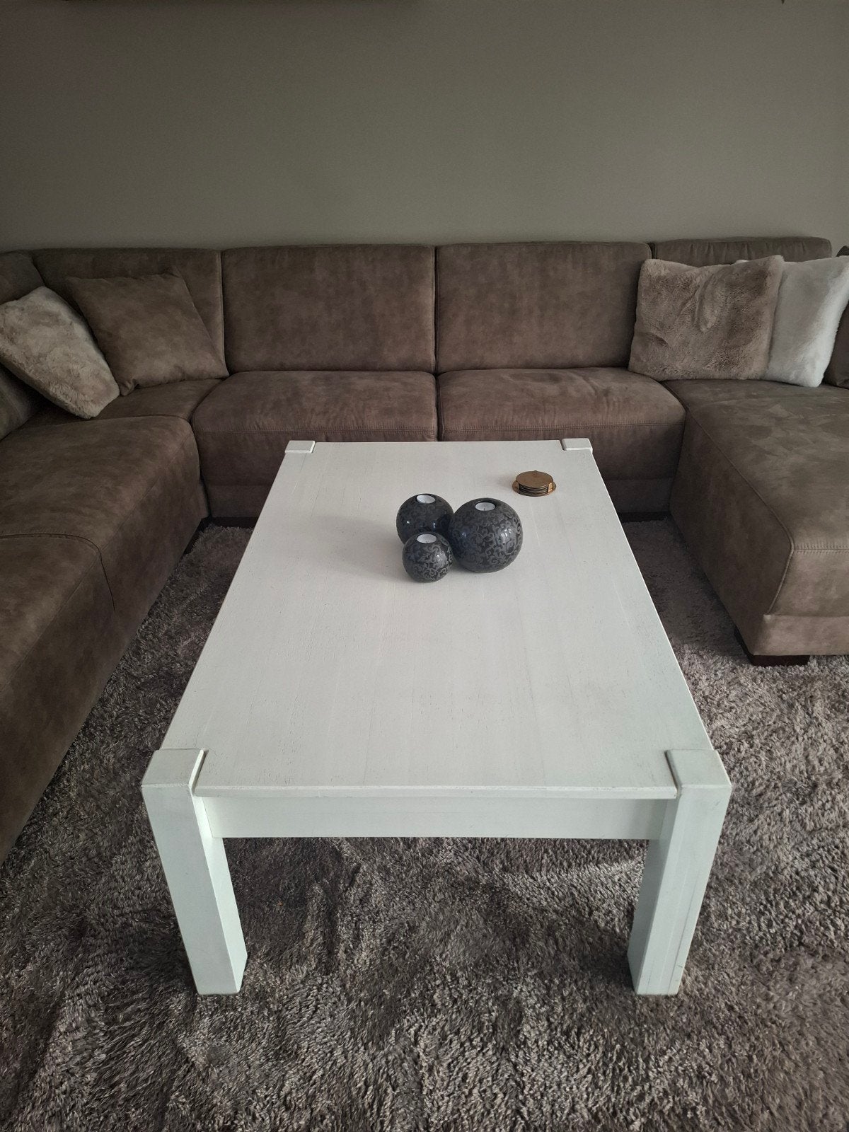 Salontafel wit 120x60 cm met lades, Ophalen, Gebruikt, 100 tot 150 cm, 50 tot 100 cm
