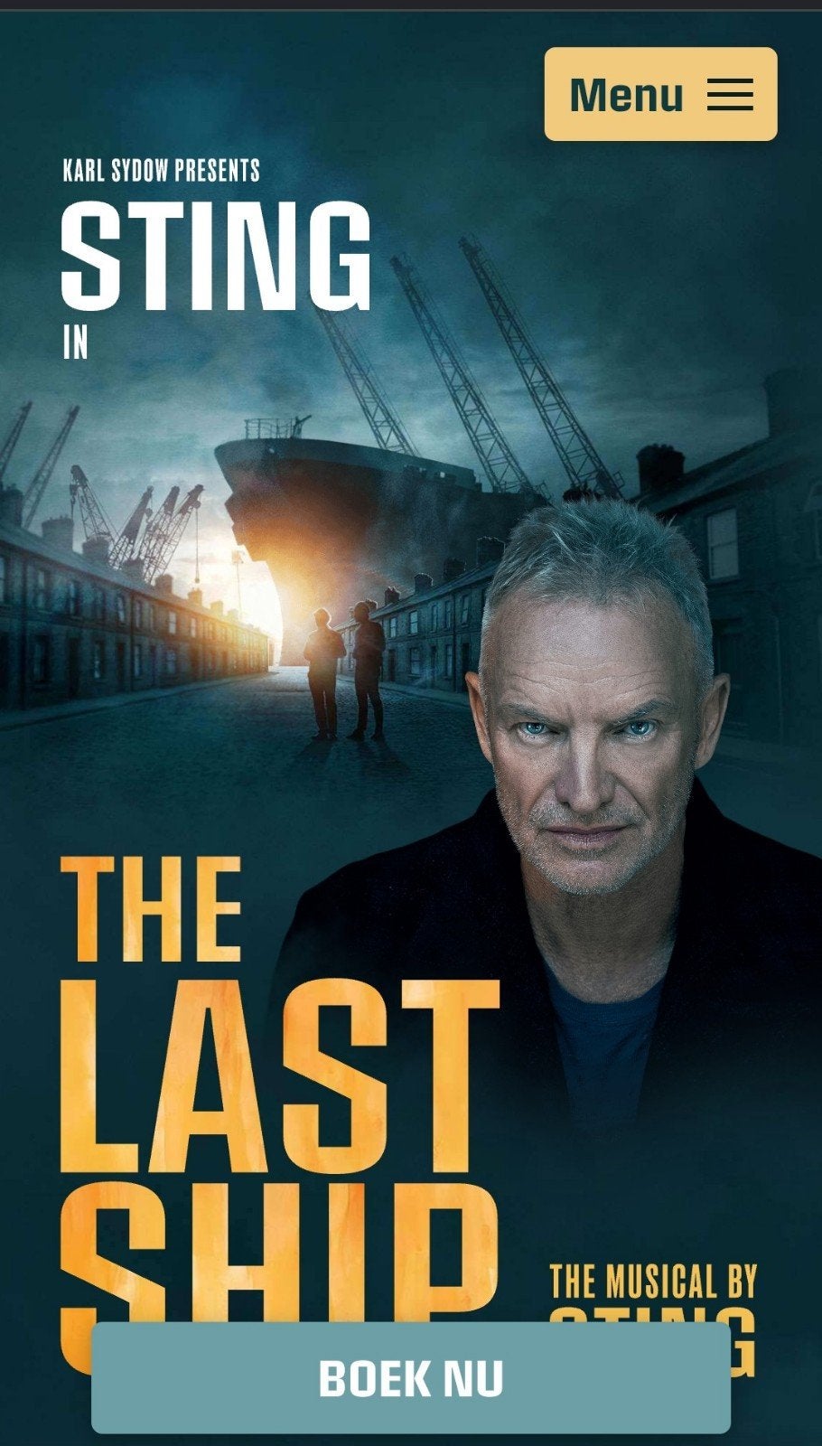 Kaarten musical "The Last Ship" van Sting - 4 september 20u, Tickets en Kaartjes, Theater | Musical, Twee personen, September