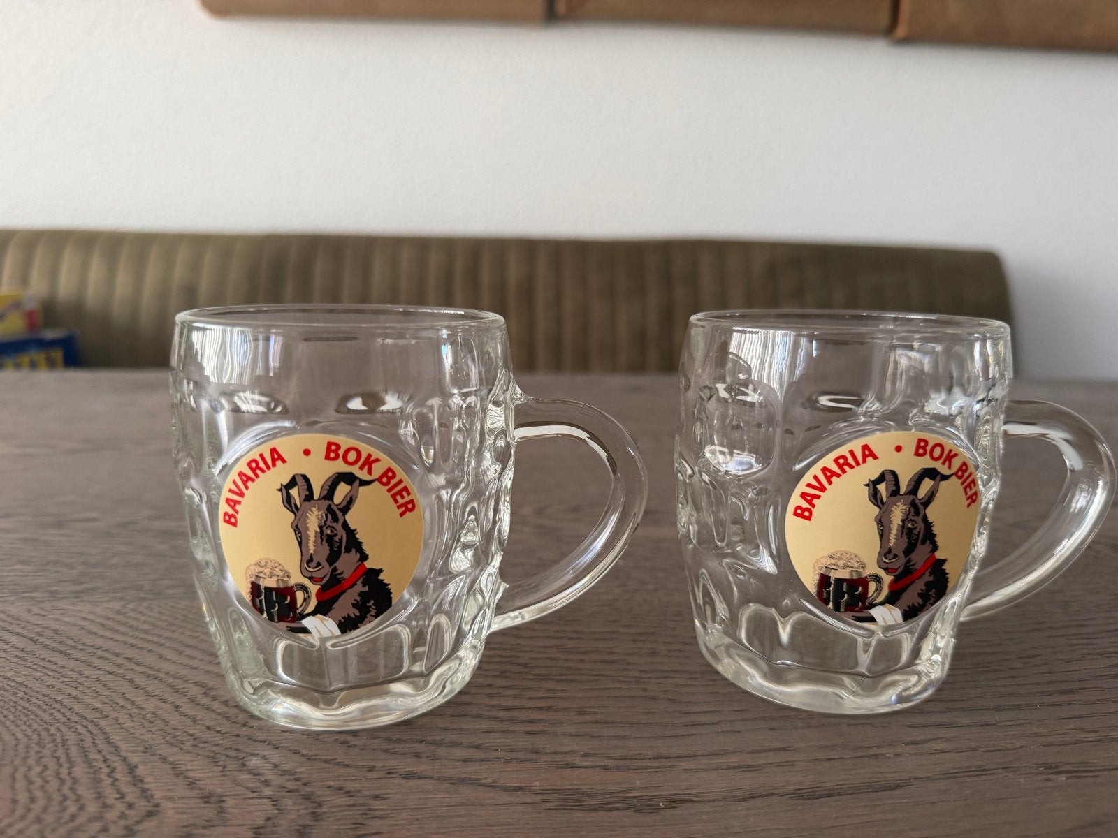 Set van 2 Bavaria Bok Bierglazen, Verzamelen, Biermerken, Ophalen of Verzenden, Zo goed als nieuw, Pul(len), Bavaria