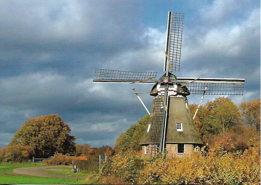 Ruinen- -Korenmolen de Zaandplatte., Ophalen of Verzenden, 1980 tot heden, Ongelopen, Drenthe