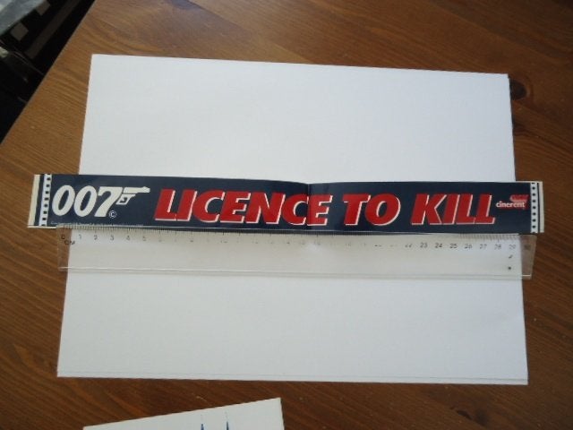 sticker oud Video Cinerent film videotheek James bond 007, Verzenden, Zo goed als nieuw, Bedrijf of Vereniging