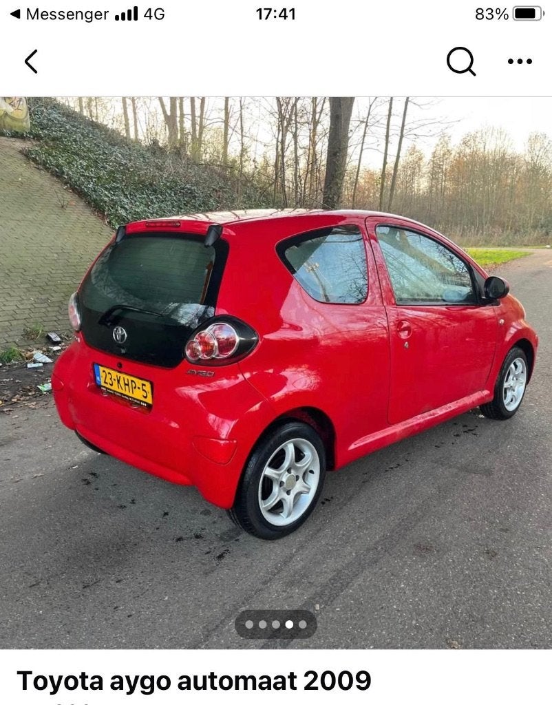 Toyota Aygo 1.0 12V Vvt-i 3DRS MMT 2009 Rood, Auto's, 4 stoelen, 68 pk, Origineel Nederlands, Particulier
