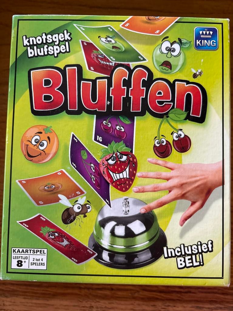 Bluffen kaartspel, Hobby en Vrije tijd, Gezelschapsspellen | Kaartspellen, Drie of vier spelers, Ophalen, Zo goed als nieuw