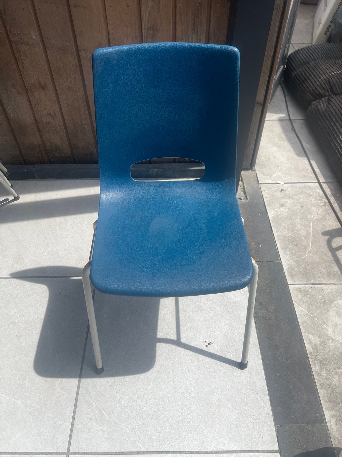Stapelbare stoelen, Ophalen, Kunststof, Gebruikt, Blauw