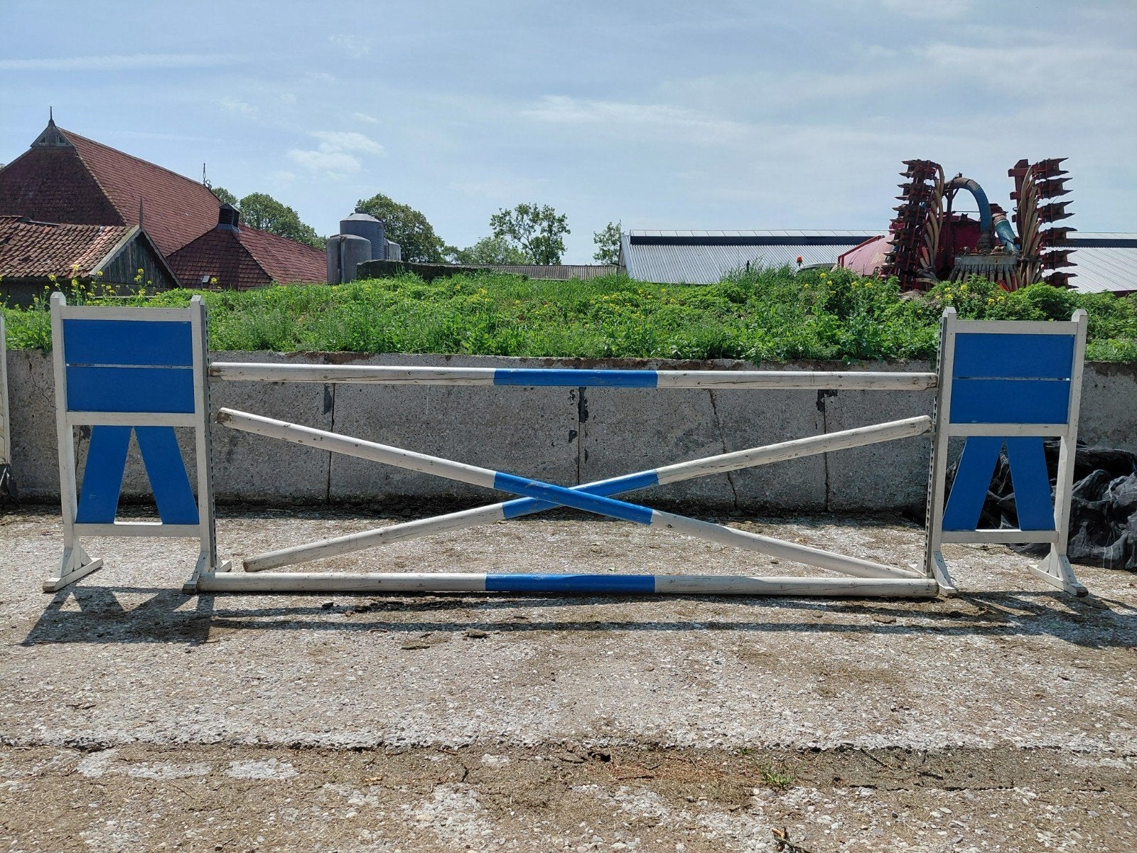 Hindernis vleugels met balken, Ophalen