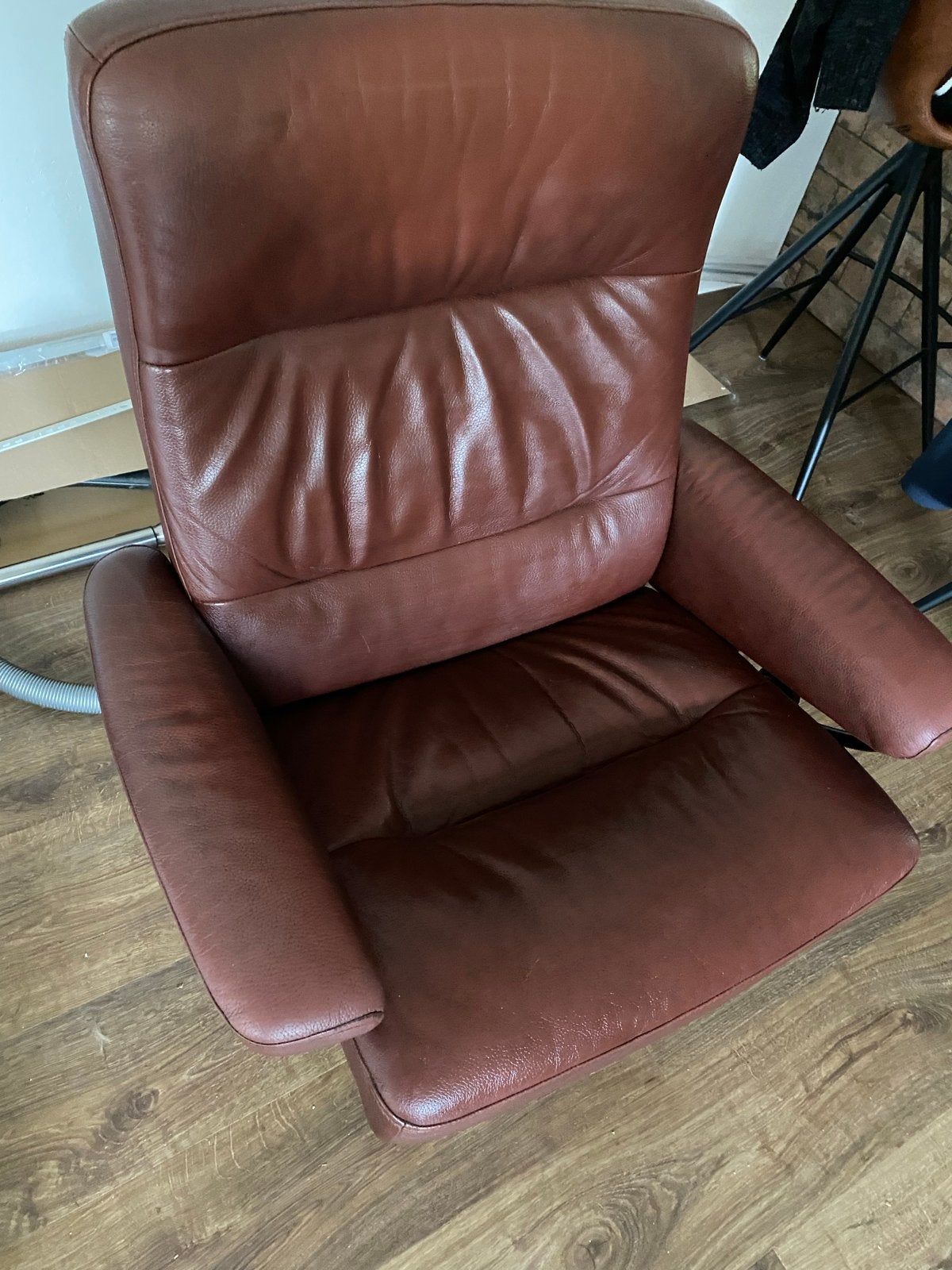 Stressless Relax/Draaistoel - Bruin Leer, Ophalen, Gebruikt, Bruin, Leer