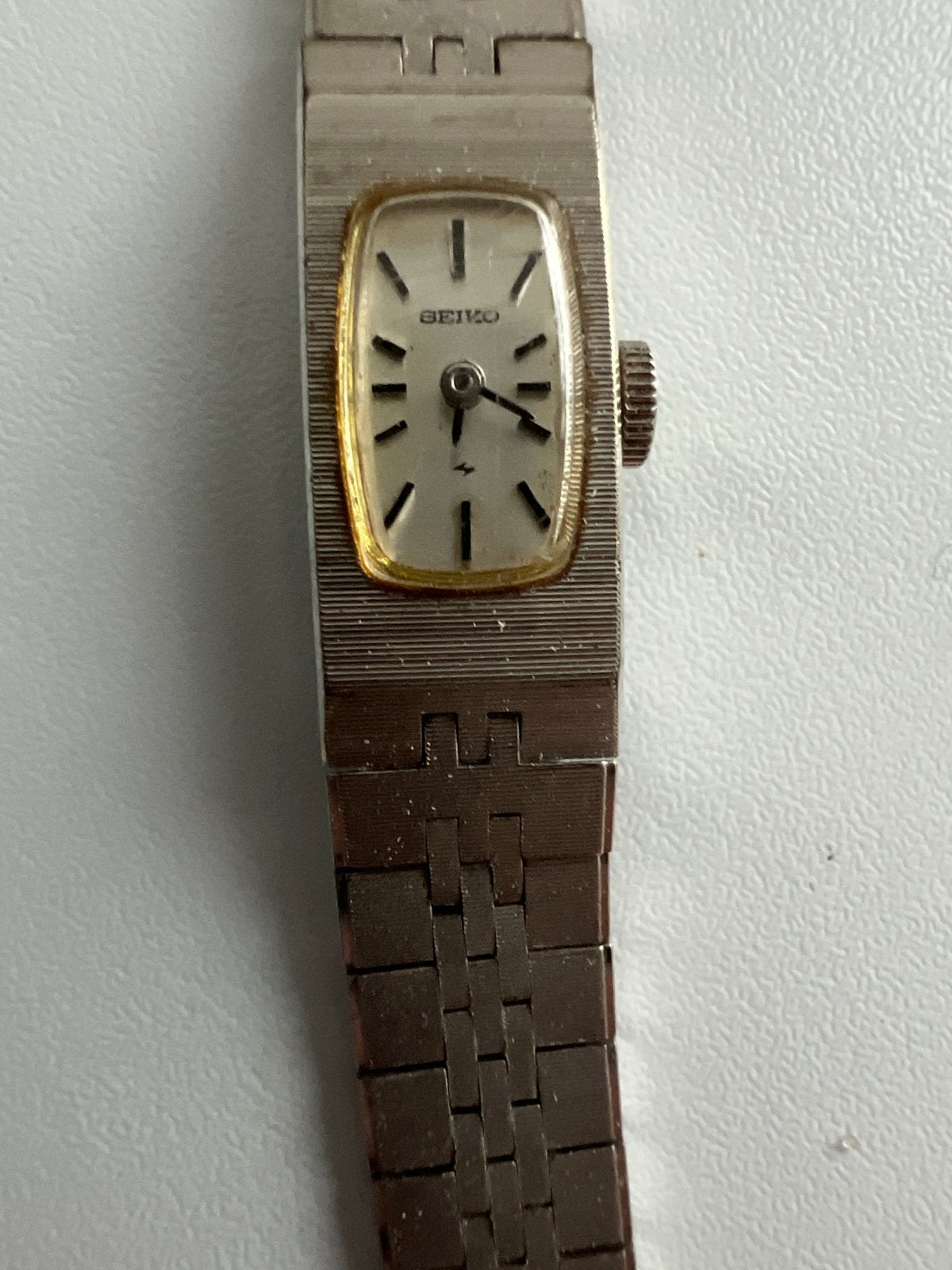 Vintage Seiko Dameshorloge Jaren '70 - Mechanisch, Gebruikt, Polshorloge, Ophalen of Verzenden, Overige materialen