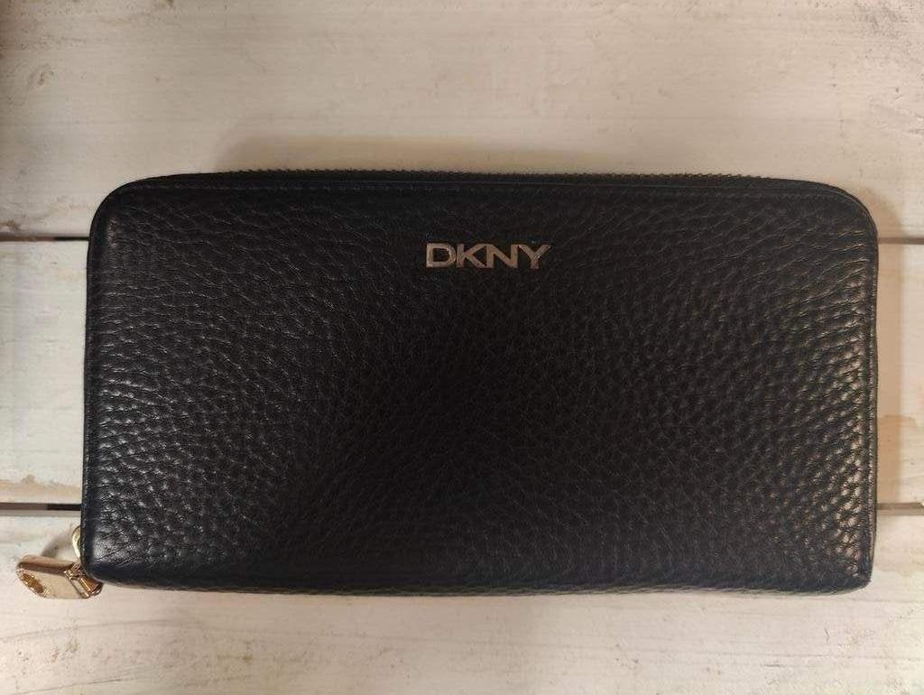 DKNY Zwart lederen portemonnee - Goede staat, Overige merken, Gebruikt, Zwart, Onbekend