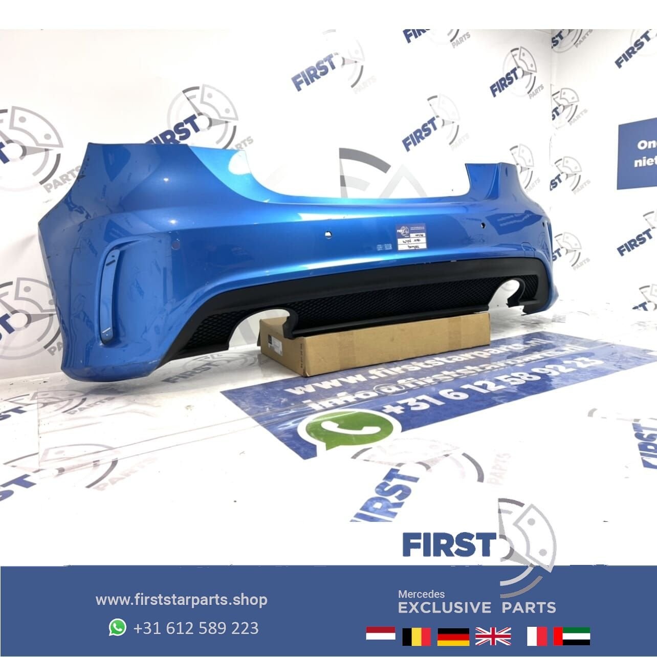 W176 Mercedes A Klasse 2012-2018 AMG Achterbumper PDC ZWART, Gebruikt, -, Ophalen of Verzenden, Achter