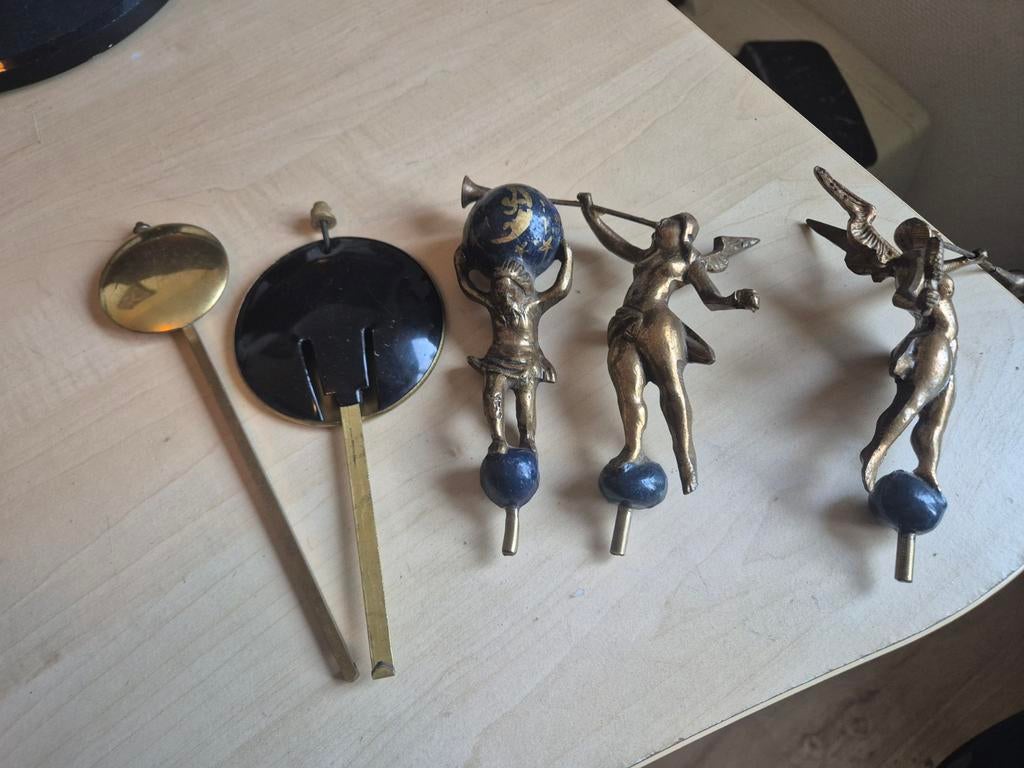 Antieke bronzen/messing engelen en ornamenten, Ophalen of Verzenden