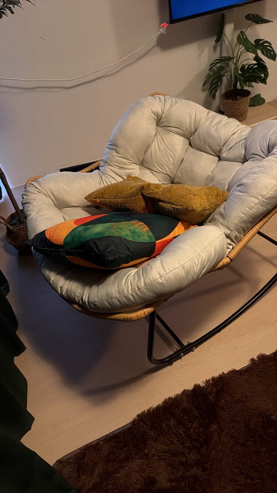 Comfortabele vlinderstoel, Ophalen, Modern, Comfortabel, Gebruikt, Hout